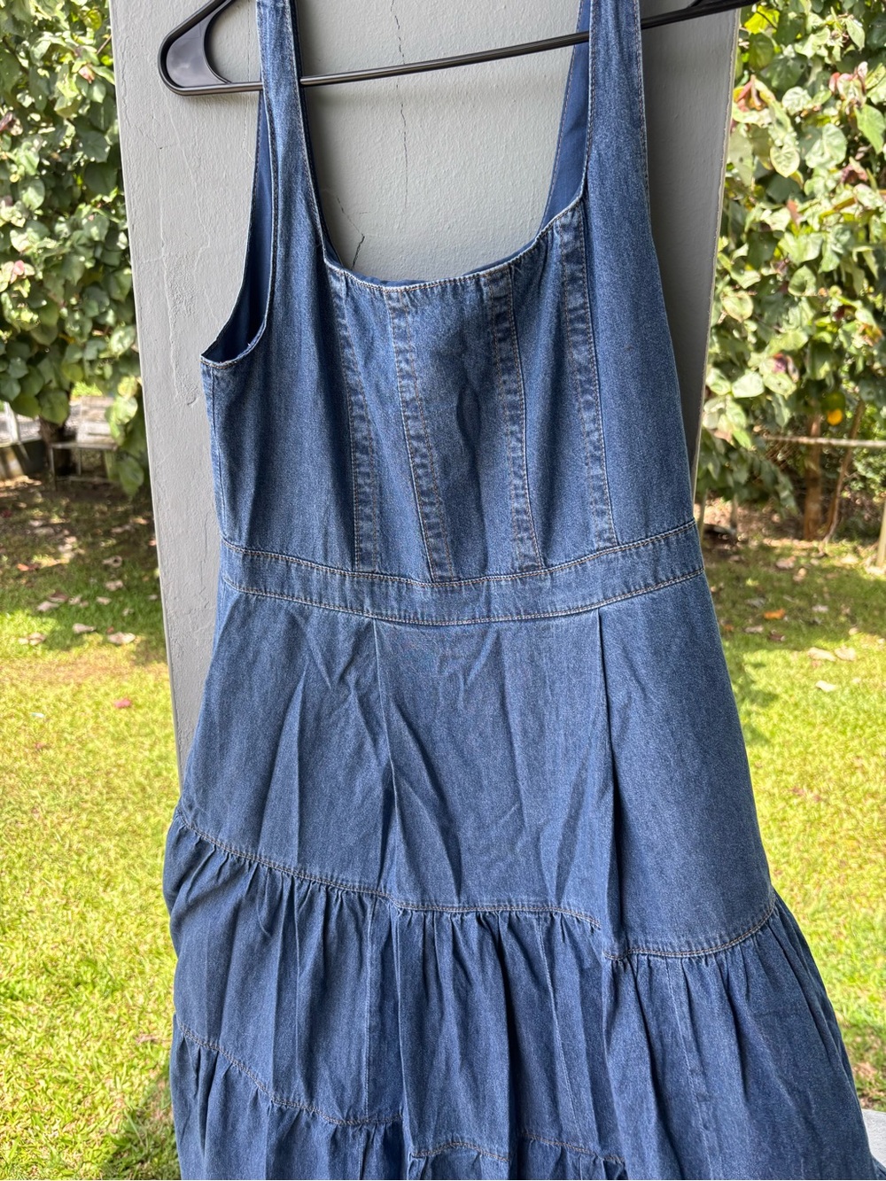 Blue Denim Tiered Sundress - Picture 5 of 8
